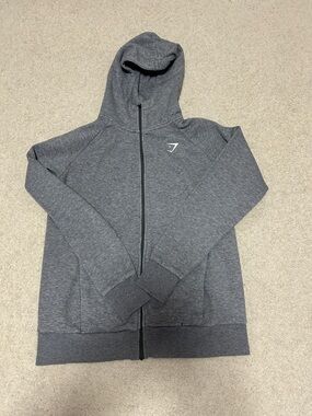 Gymshark Dark Heather Gray Zip Hoodie